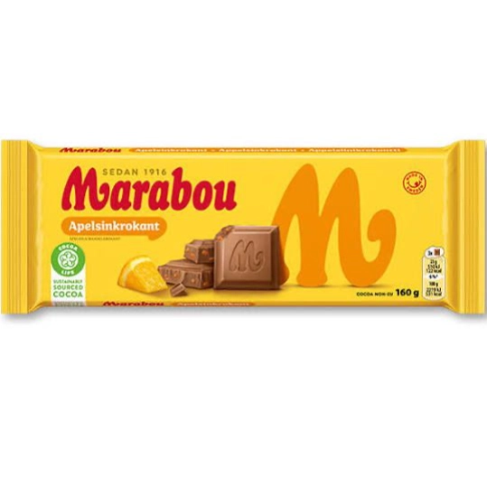 Marabou Orange Crunch 160g